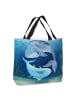 Mr. & Mrs. Panda Shopper Walfisch Thunfisch Design ohne Spruch in Weiß