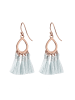 Elli Ohrringe 925 Sterling Silber Tassel, Boho in Grau