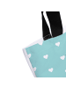 Mr. & Mrs. Panda Strandtasche Fuchs Keks mit Spruch in Türkis Pastell