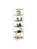 relaxdays Standregal in Weiß/ Natur - (B)50 x (H)180 x (T)35 cm