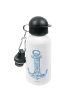 Mr. & Mrs. Panda Kindertrinkflasche Anker Blau ohne Spruch in Weiß
