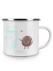 Mr. & Mrs. Panda Emaille Tasse Milch Keks ohne Spruch in Weiß