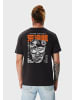 OLDSKULL T-Shirt Asian Big WaveSkull Graphic in Black