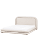 Beliani Doppelbett LAVARDENS in Beige/Schwarz - (W) 201 x (H) 107 x (L) 222 cm