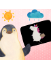 Mr. & Mrs. Panda Badeteppich Einhorn Koffer ohne Spruch in Schwarz