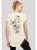 F4NT4STIC Long Cut T-Shirt Japan Flower in Whitesand