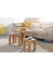 KADIMA DESIGN 3er Set MUMBAI Satztisch Massiv-Holz Wohnzimmer-Tisch in Akazie