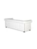 Giner y Colomer Dreisitziges Chester-Sofa gepolstert mit weißem Naturleder in White