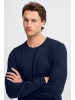 BLEND Strickpullover BHREDHILL CREW NECK KNIT NOOS 20717257 modischer Langarmpullover in Blau