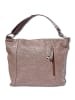 Florence Florence Schultertasche, Henkeltasche, Umhängetasche Leder taupe, braun ca. 35cm