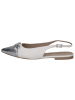 Caprice Ballerina in WHITE/SILVER