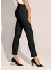 MADELEINE Schlanke Stretch-Hose mit Vichy-Karo in schwarz