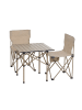 MCW Campingset Q39 Tisch 2x Stuhl, Creme