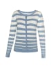 usha BLUE LABEL Damen Strickjacke in Denimblau Wollweiss