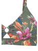 LASCANA Triangel-Bikini-Top in oliv bedruckt