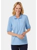 GOLDNER Baumwollshirt mit Glitzerstickerei in himmelblau