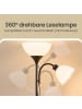 VASAGLE Stehlampe Lusia in Mattschwarz - (B)23.5 x (H)176 x (T)38.5 cm
