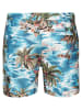 Petrol Industries Badehose mit tropischem Print Floridian in Blau