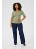 KAFFE curve T-shirt KCvianna Tight fit in Oil Green