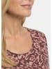 GOLDNER Viskoseshirt mit abstraktem Floraldruck in rostrot / koralle / gemustert