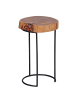 KADIMA DESIGN Beistelltisch AKOLA Massiv-Holz Wohnzimmer-Tisch Metallbeine in Akazie