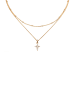 Elli Halskette 925 Sterling Silber Kreuz, Kugel in Gold