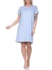 NORMANN Nachthemd kurzarm kariert 126 10 800 in blau