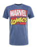 Re:Covered T-Shirt Marvel Comics Classic Retro Logo in Blau