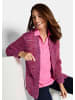 GOLDNER Strickjacke Langarm Melange-Cardigan, flauschig in beere / gemustert