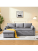 CALICOSY Sofa LOUISON in Dunkelgrau - (W) 219  x (H) 84  x (L) 147  cm