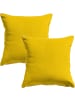 Erwin Müller Nicky-Velours, Samt Kissenhülle 2er-Pack Manchester in gelb