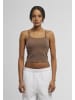 Urban Classics Urban Classics Ladies Sports Top adjustable Ladies Sports Top adjustable in mocca brown