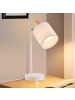 ZMH Tischleuchte E14 in weiß schwenkbare Stoffschirm