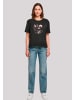 F4NT4STIC Tee Niedliches Goth Skelett Herz Seifenblasen in schwarz