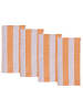 Butlers Serviette LITTLE ITALY 6er-Set in Weiß / Orange