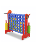 relaxdays Vier Gewinnt "3 in 1" in Blau/ Rot - (B)121 x (H)88 x (T)44 cm