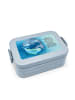Mr. & Mrs. Panda Bentobox Walfisch Thunfisch Design mit Spruch in Blau Pastell