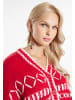 IZIA Cardigan in Rot Weiss