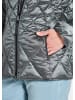 GOLDNER Kurzgröße:  Winterjacke mit Metallic-Glanz in graugrün