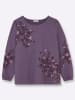 sheego Sweatshirt in feige-aubergine-bedruckt
