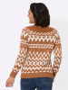 WITT WEIDEN Pullover in elfenbein-cognac-gemustert