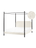 Beliani 2-tlg Himmelbett DANNEMOIS in Weiß/Schwarz
