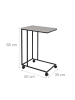 relaxdays Beistelltisch in Grau/ Schwarz - (B)50 x (H)68 x (T)35 cm