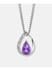 Diamant L'éternel Halskette aus 375 Weißgold mit 0.35 Karat Diamant mit Amethyst
