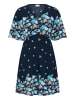 Kaffe Kleid KArosine Tight fit in Midnight Marine Border Flower