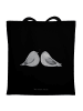 Mr. & Mrs. Panda Stofftasche Turteltauben Liebe ohne Spruch in Schwarz