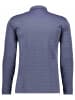 Ragman Fineliner-Poloshirt mit Reissverschluss, Langarm in Blau