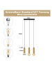 ZMH Pendelleuchte 3-flammige E27 in gold, Metall ohne Leuchtmittel