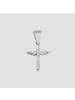 Adeliás Damen Anhänger – Flügel Kreuzanhänger aus 925 Silber mit Zirkonia in silber