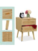 relaxdays 2 x Nachttisch in Natur - (B)40 x (H)55 x (T)41,5 cm